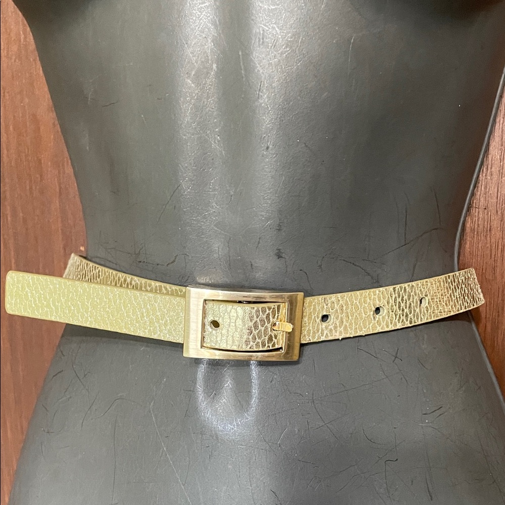 Gold snake skin belt